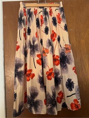 Floral Midi Skirt with Flowers